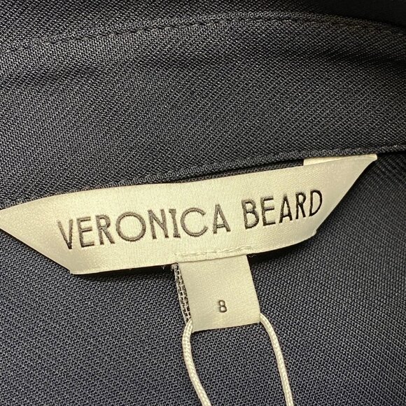 NEW VERONICA BEARD Women's Colivin Cropped Top Navy Blue Size 8 – Long Sleeve - Picture 6 of 11